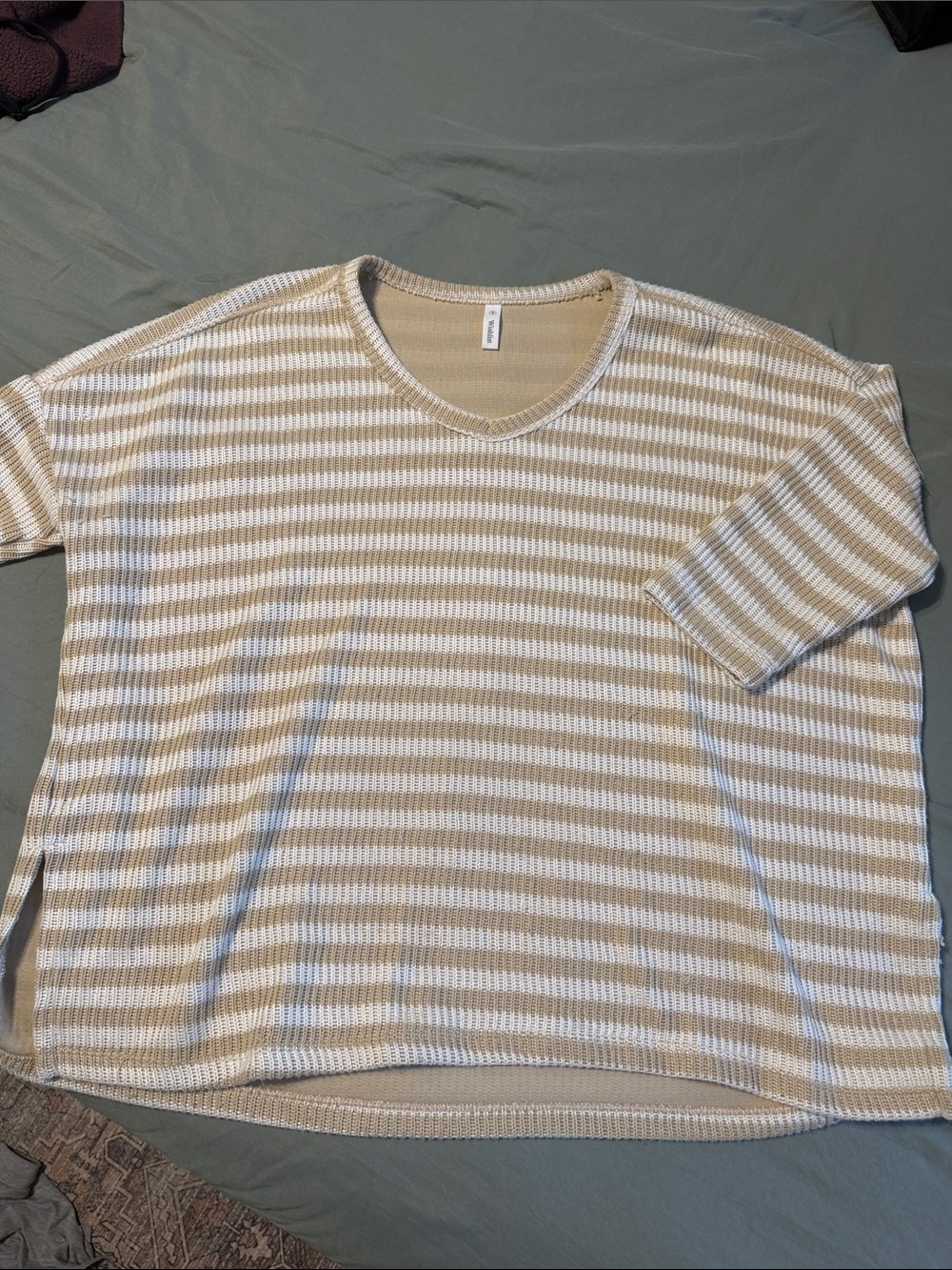 Wishlist Cream Ribbed Knit Tee